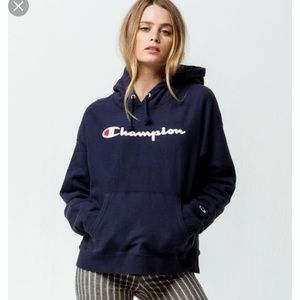 Champion reverse weave hoodie navy
